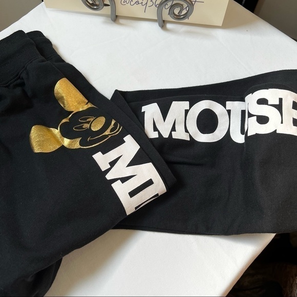 DISNEY Mickey Mouse Black Joggers Sweatpants Unisex Size S 3/5 CH 3/5 - Picture 4 of 10
